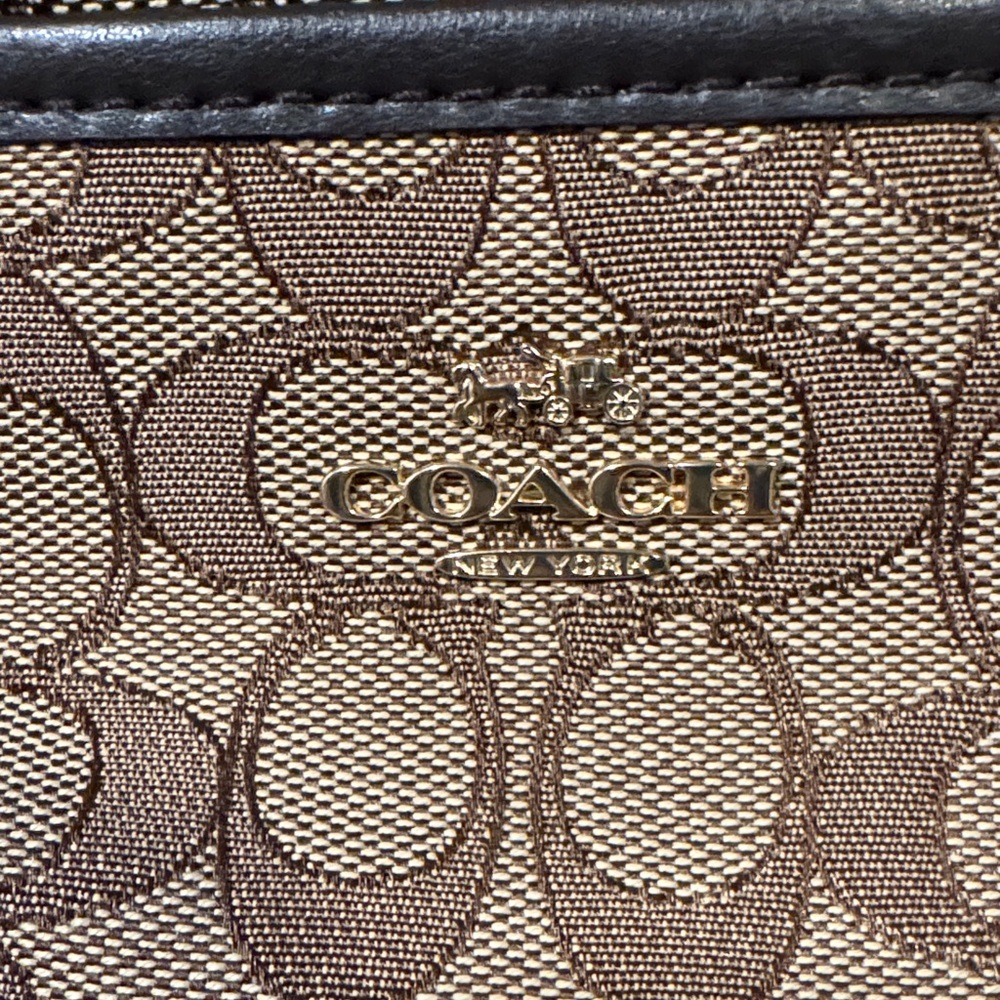NWOT Coach Tan and Brown Signature Crossbody Bag - Picture 7 of 7